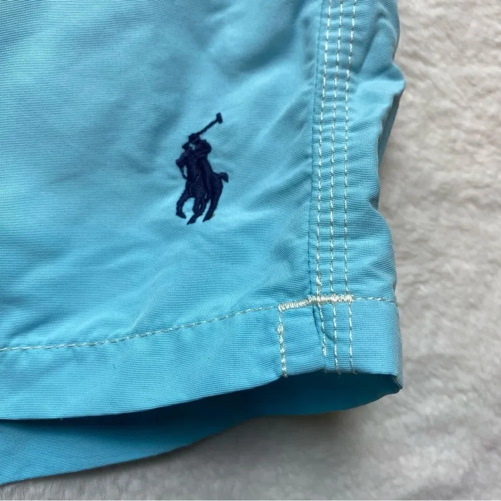 Polo Ralph Lauren Light Blue Nylon Swim Trunks Size XL